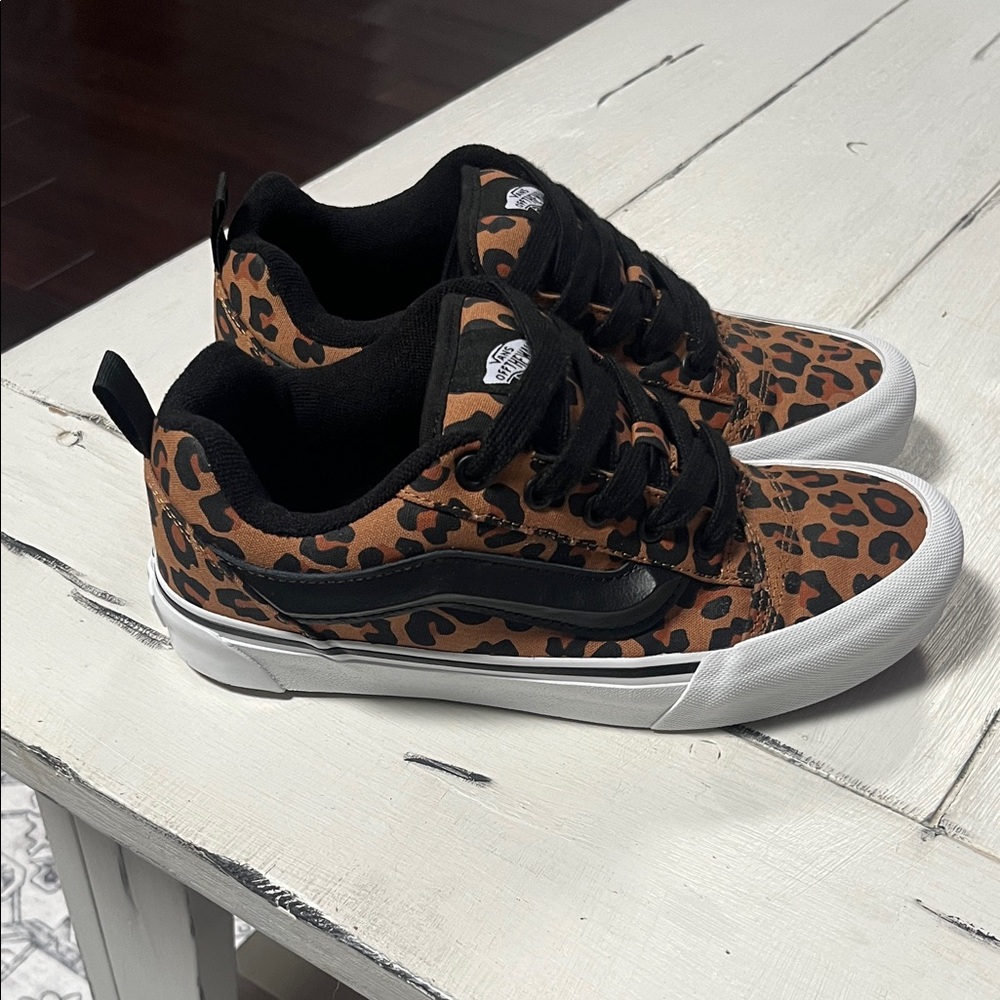 Vans  Leopard Print Sneakers - Black and Tan
